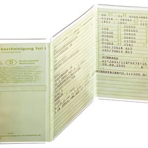 Couverture DURABLE pour carte d'identité, en PP, trois parties, transparente
