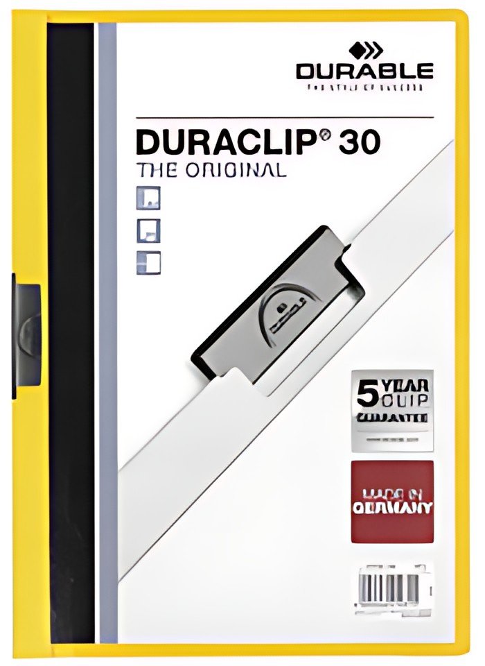 DURABLE Chemise à clip DURACLIP ORIGINAL 30, A4, jaune