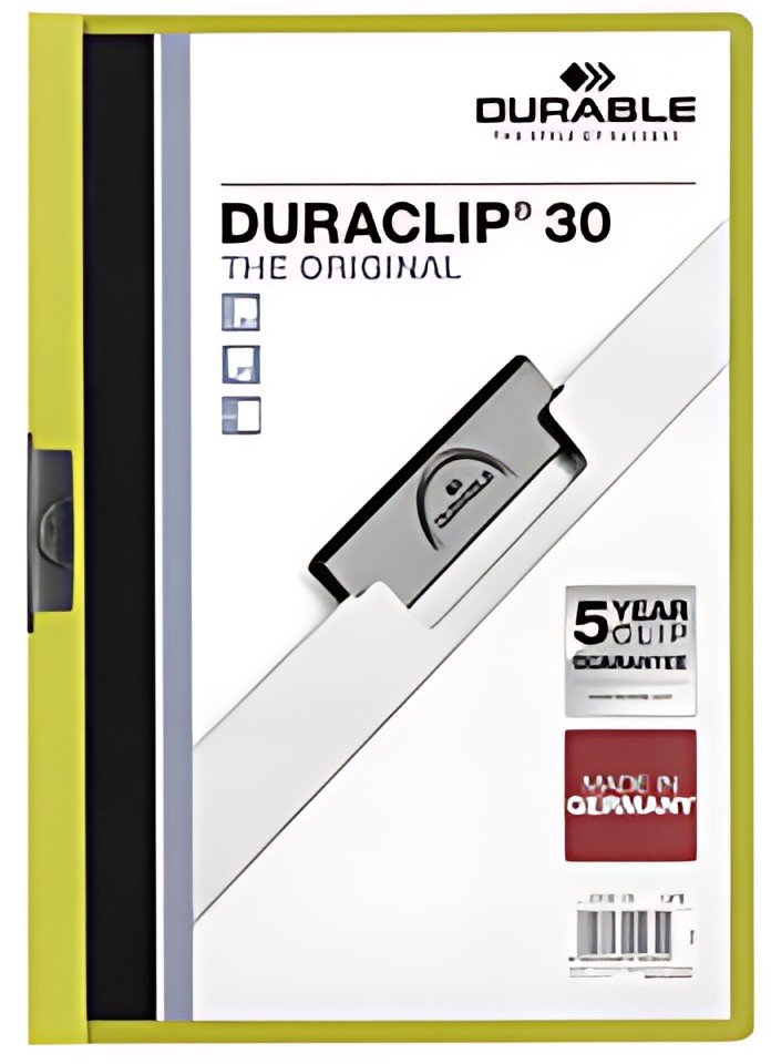 DURABLE Chemise à clip DURACLIP ORIGINAL 30, A4, vert