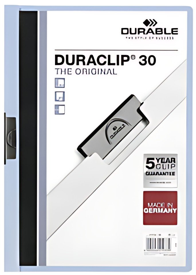 DURABLE Chemise à clip DURACLIP ORIGINAL 30, A4, bleu