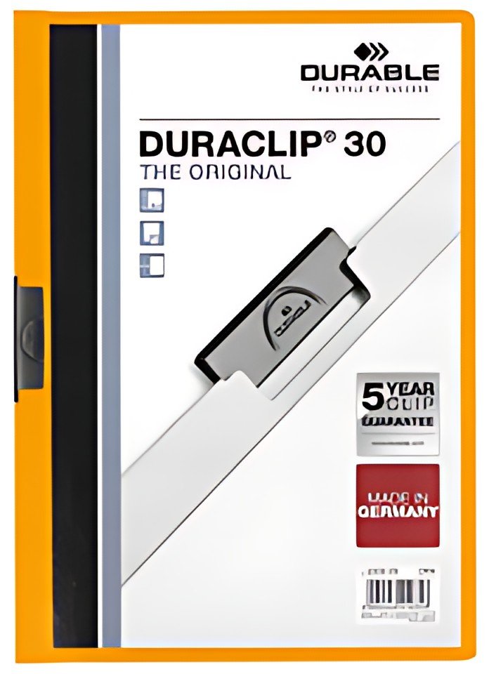 DURABLE Chemise à clip DURACLIP ORIGINAL 30, A4, orange