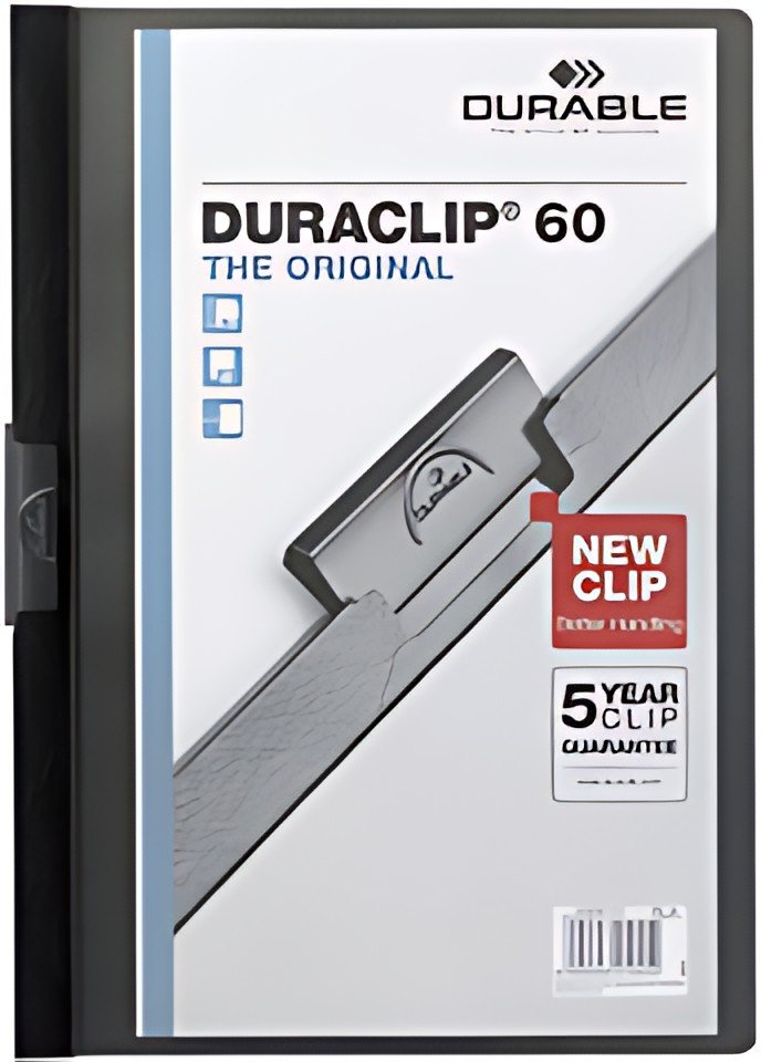 DURABLE Chemise à clip DURACLIP ORIGINAL 60, A4, noir