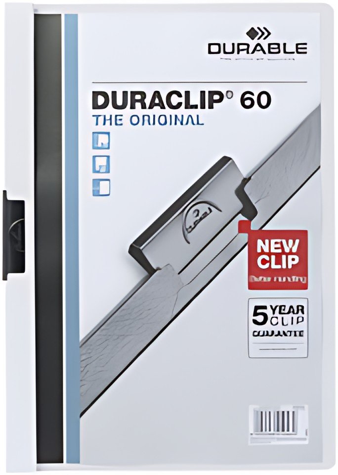 DURABLE Chemise à clip DURACLIP ORIGINAL 60, A4, blanc