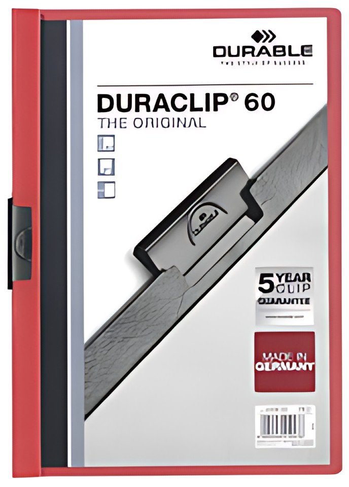 DURABLE Chemise à clip DURACLIP ORIGINAL 60, A4, rouge