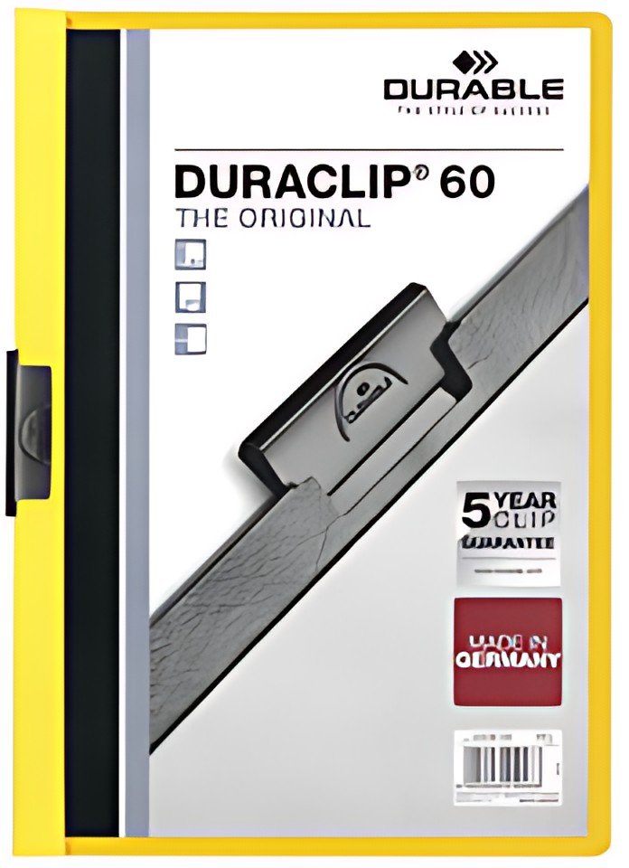 DURABLE Chemise à clip DURACLIP ORIGINAL 60, A4, jaune
