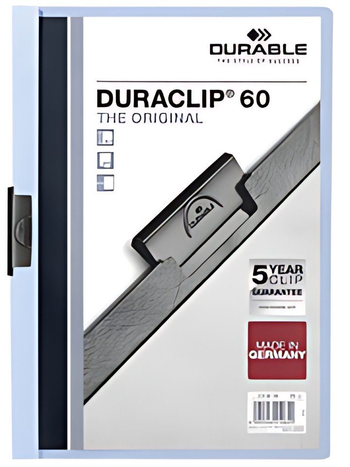 DURABLE DURACLIP ORIGINAL 60 Chemises à pince, A4, bleu