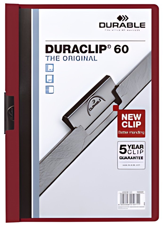 DURABLE DURACLIP ORIGINAL 60 Chemises à pince, A4, aubergine