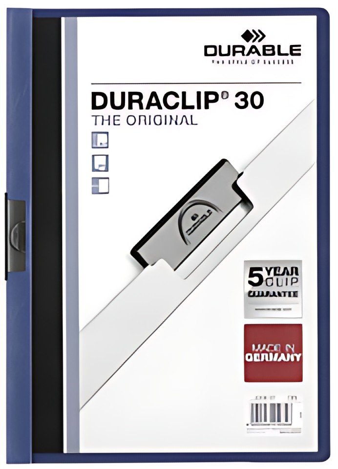 DURABLE Chemise à clip DURACLIP ORIGINAL 30, A4, bleu