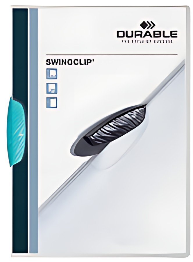 DURABLE Chemise à clip SWINGCLIP, format A4, clip bleu