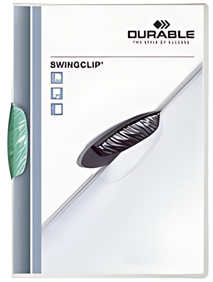 DURABLE Chemise à clip SWINGCLIP, format A4, clip pétrole