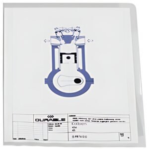 DURABLE Pochette coin, A4, en PP, 0,12 mm, bleu