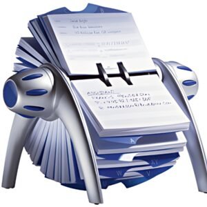 DURABLE Fichier rotatif TELEINDEX flip, argent métal./ bleu