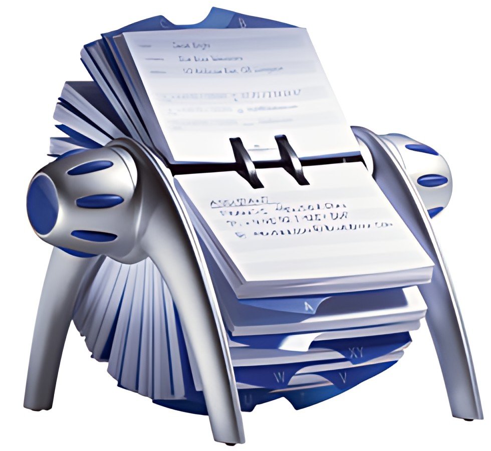 DURABLE Fichier rotatif TELEINDEX flip, argent métal./ bleu