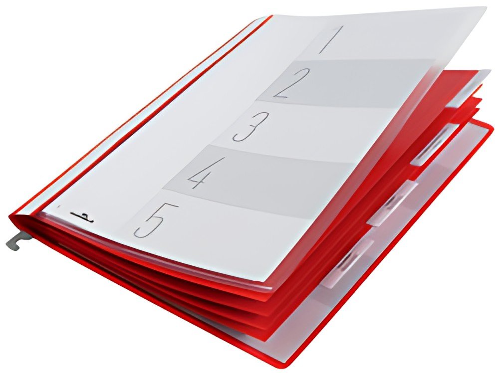 Agrafeuse personnelle DURABLE avec barre de suspension, DIN A4, rouge