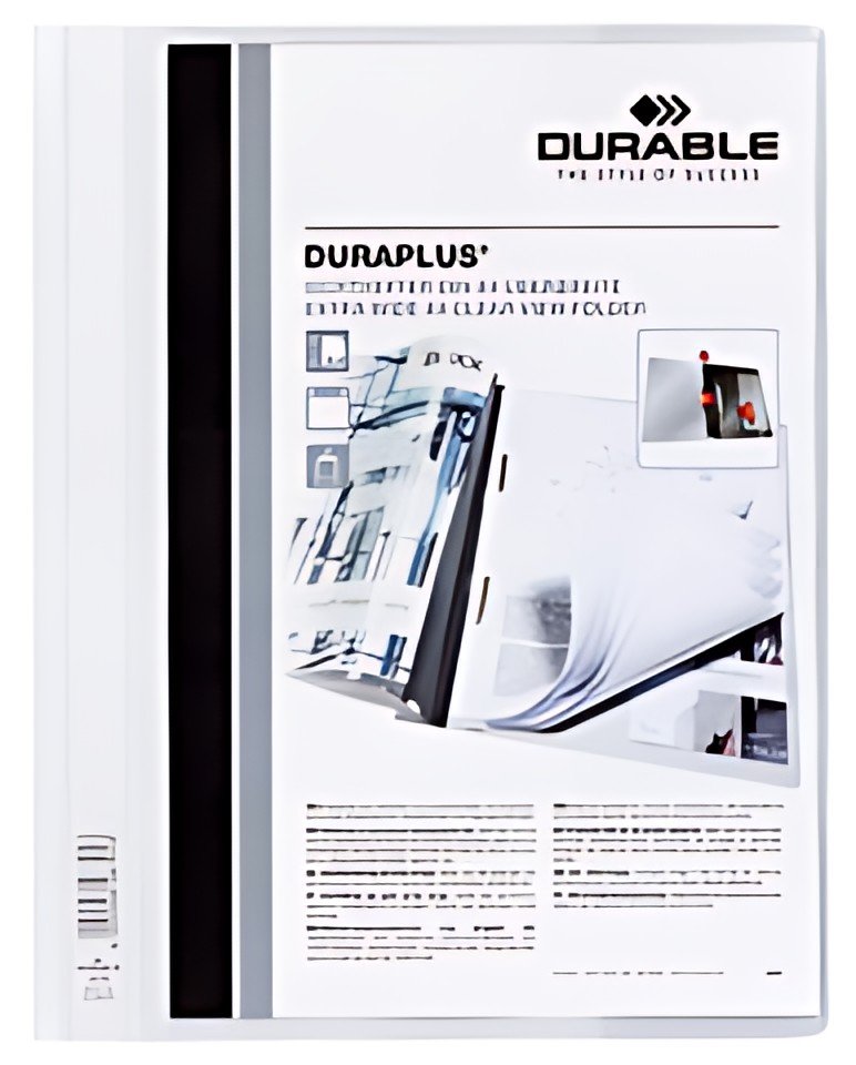 DURABLE Chemise à lamelle DURAPLUS, A4, blanc