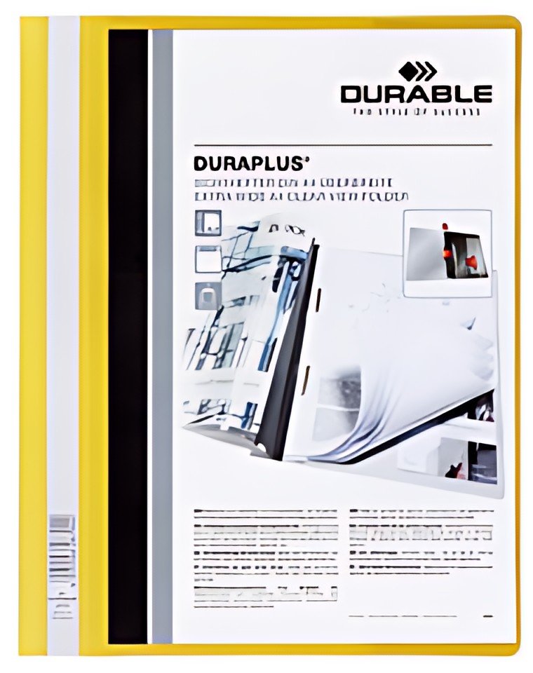 DURABLE Chemise à lamelle DURAPLUS, A4, jaune