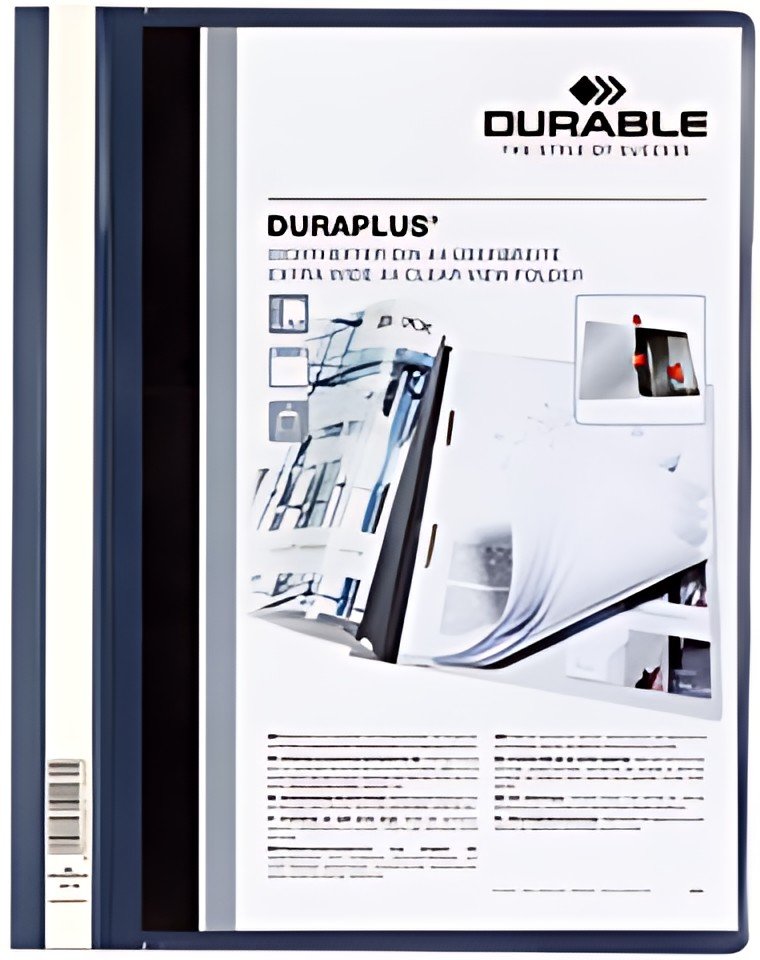DURABLE Chemise à lamelle DURAPLUS, format A4, bleu foncé