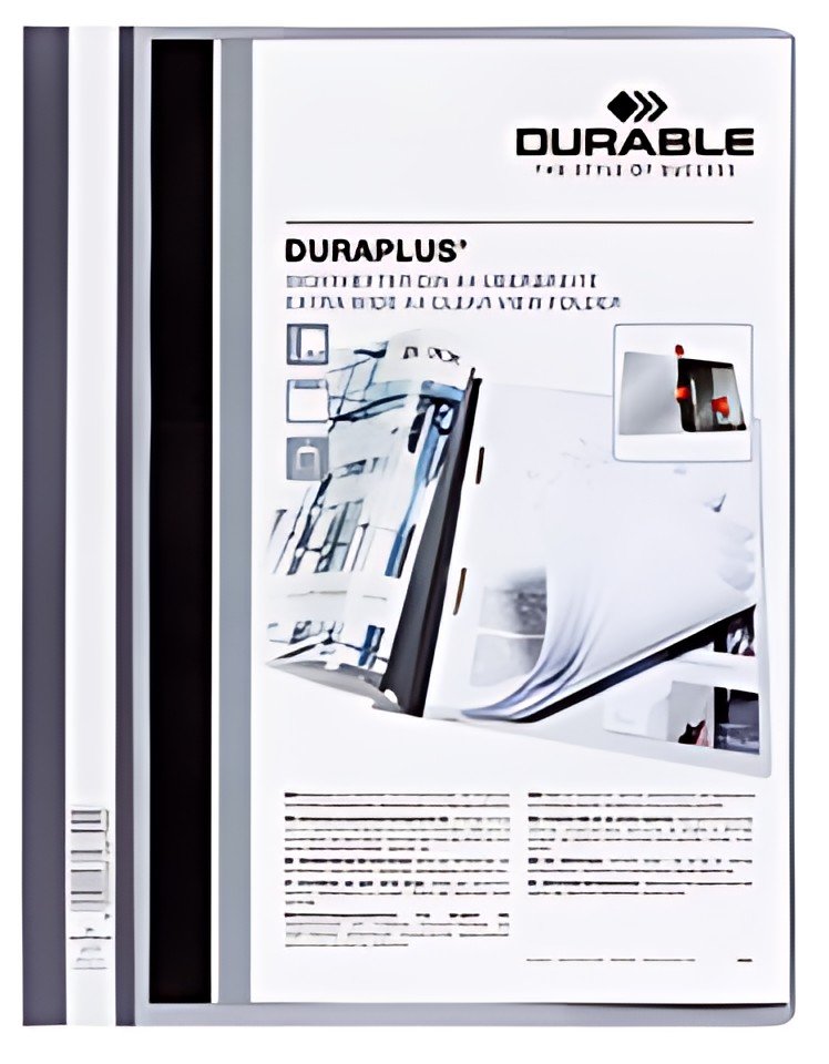 DURABLE Chemise à lamelle DURAPLUS, A4, gris