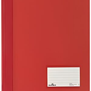 DURABLE Chemise à lamelle DURALUX, A4, rouge translucide