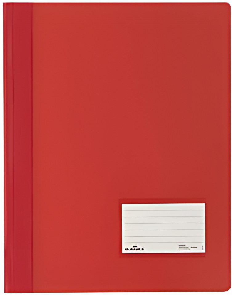 DURABLE Chemise à lamelle DURALUX, A4, rouge translucide