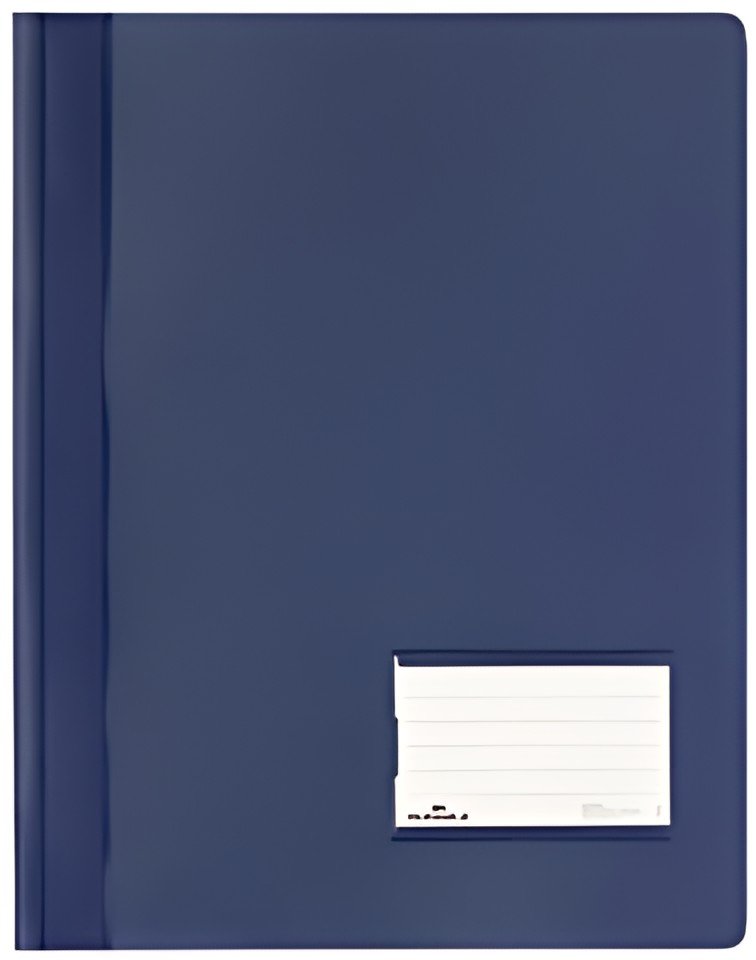 DURABLE Chemise à lamelle DURALUX,A4, bleu foncé translucide