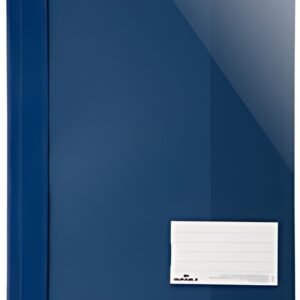 DURABLE Chemise à lamelle extra large, A4+, PVC, bleu foncé