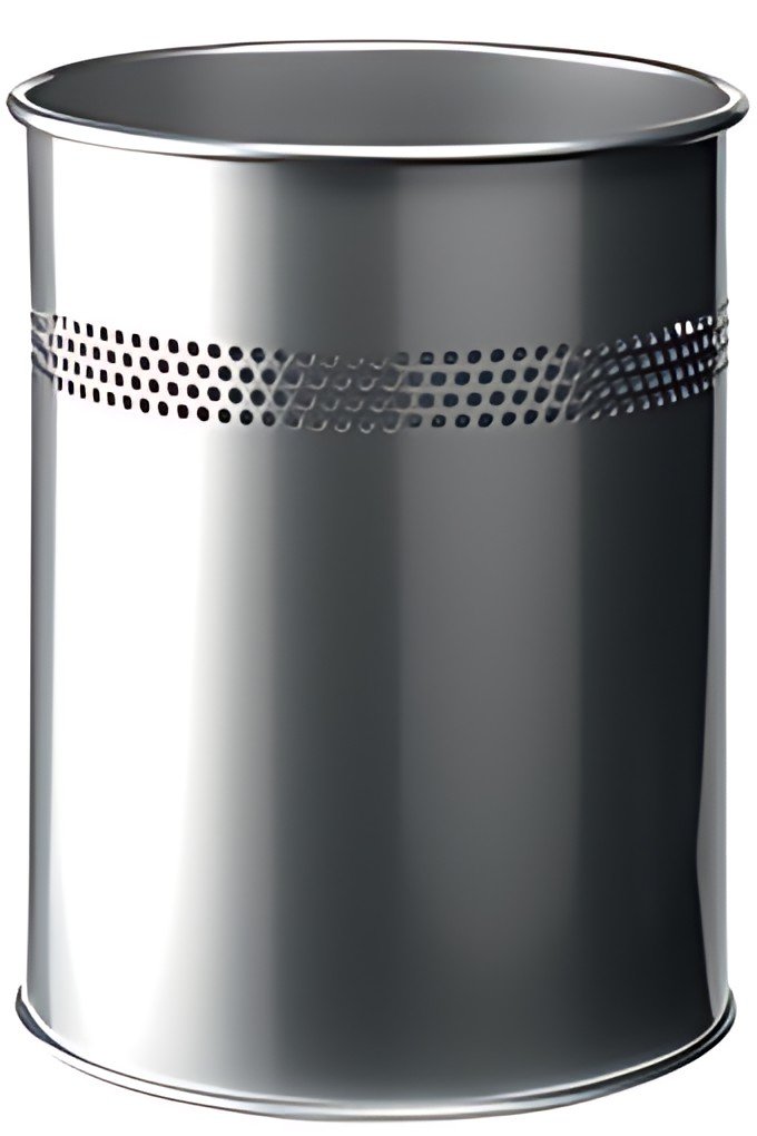 DURABLE Corbeille à papier METALLique, rond, 15 litres