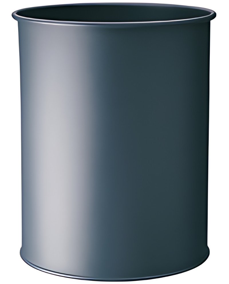DURABLE Corbeille à papier, rond, 15 litres, anthracite