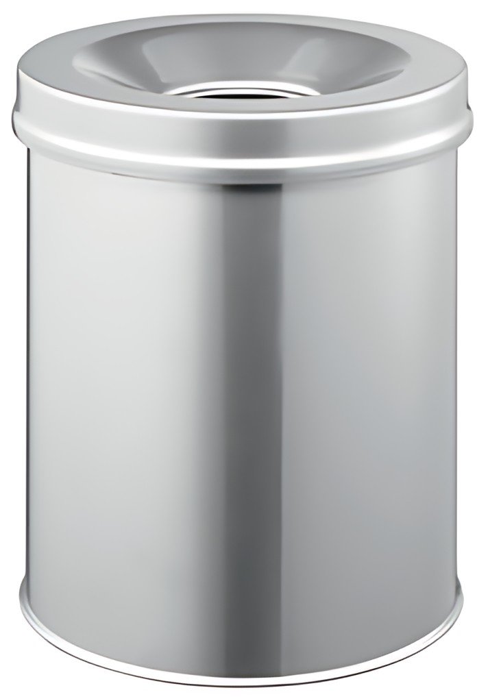 DURABLE Corbeille à papier SAFE, rond, 15 litres, argent