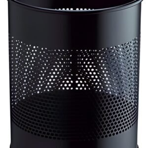 DURABLE Corbeille METAL, ronde,15 litres, noir