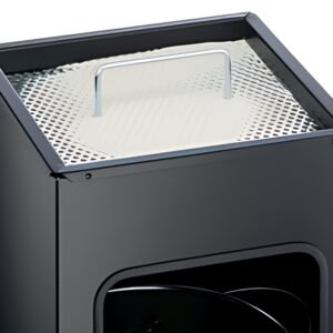 DURABLE Corbeille à papier METAL, avec cendrier, 17 litres