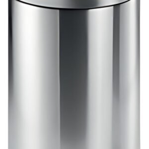 DURABLE Poubelle à pédale en acier inox., rond, 20 l, argent