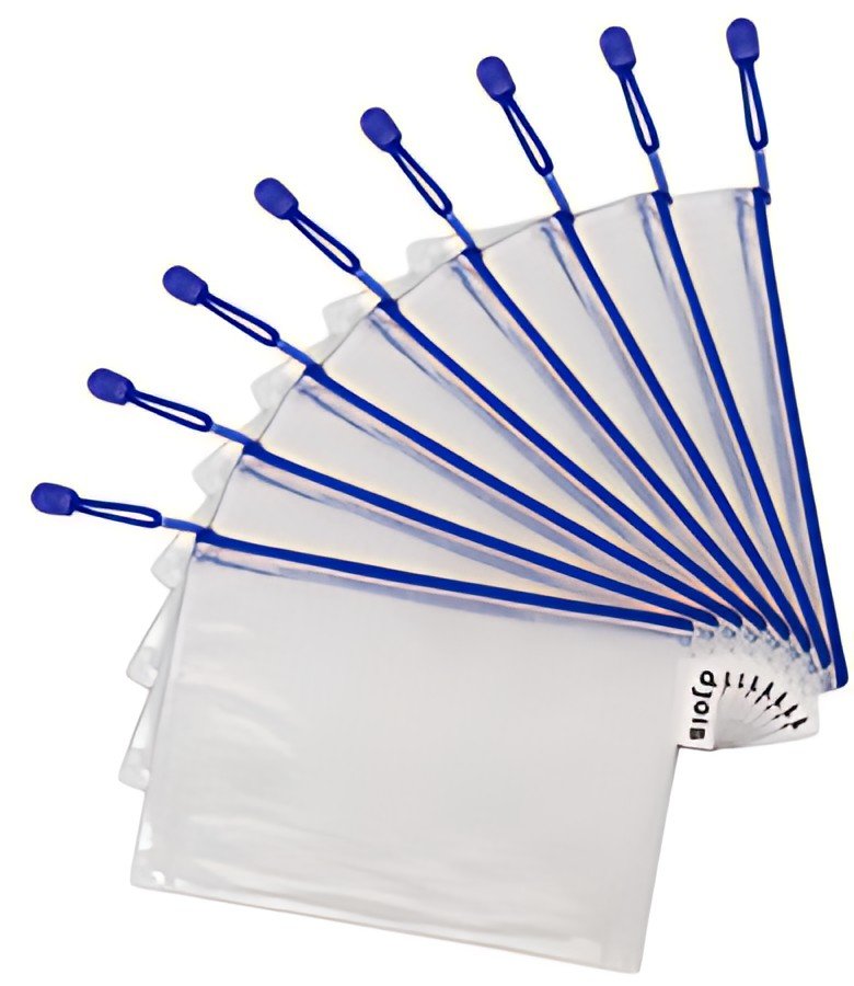 djois by tarifold Pochette à zip ZIPPER, A5, PVC, bleu