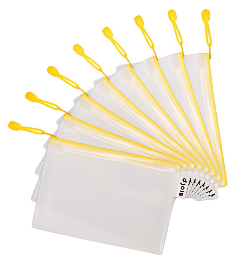 djois by tarifold Pochette à zip ZIPPER, A5, PVC, jaune