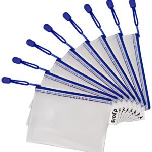 djois by tarifold Pochette à zip ZIPPER, A6, PVC, bleu