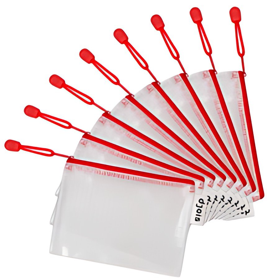 djois by tarifold Pochette à zip ZIPPER, A6, PVC, rouge