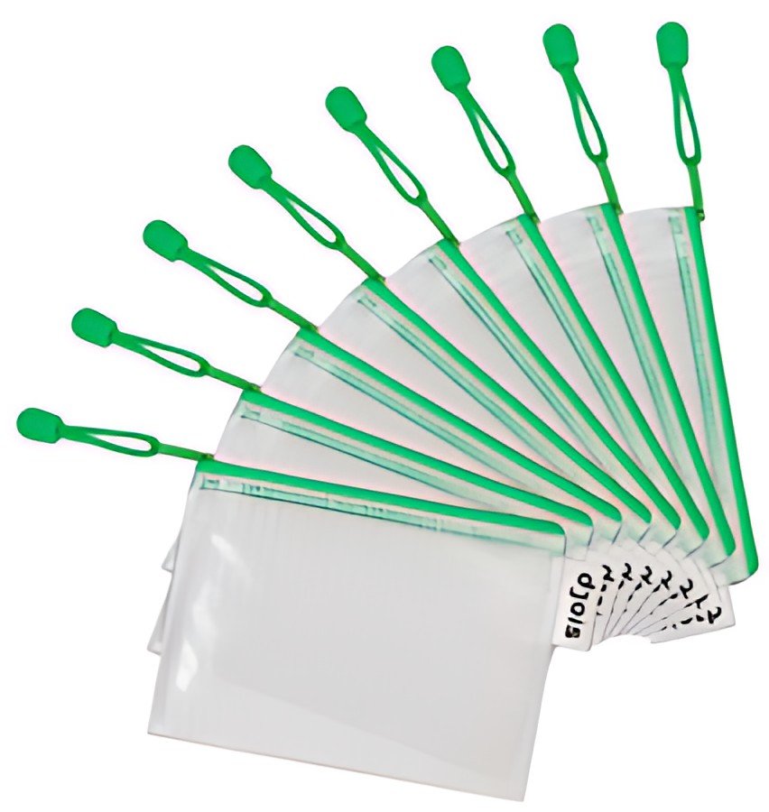 djois by tarifold Pochette à zip ZIPPER, A6, PVC, vert