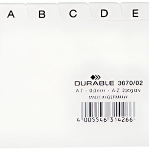DURABLE Index alphabétique A - Z, PP, format A7 paysage