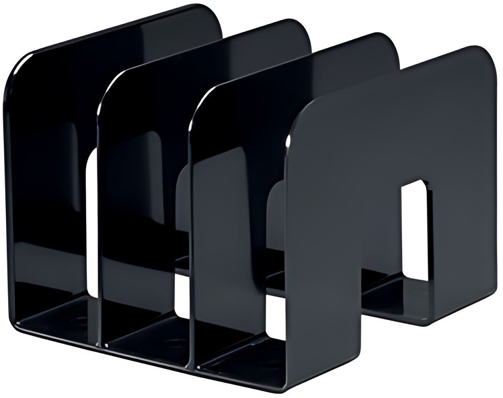 DURABLE Porte-revues TREND, plastique, 3 compartiments, noir
