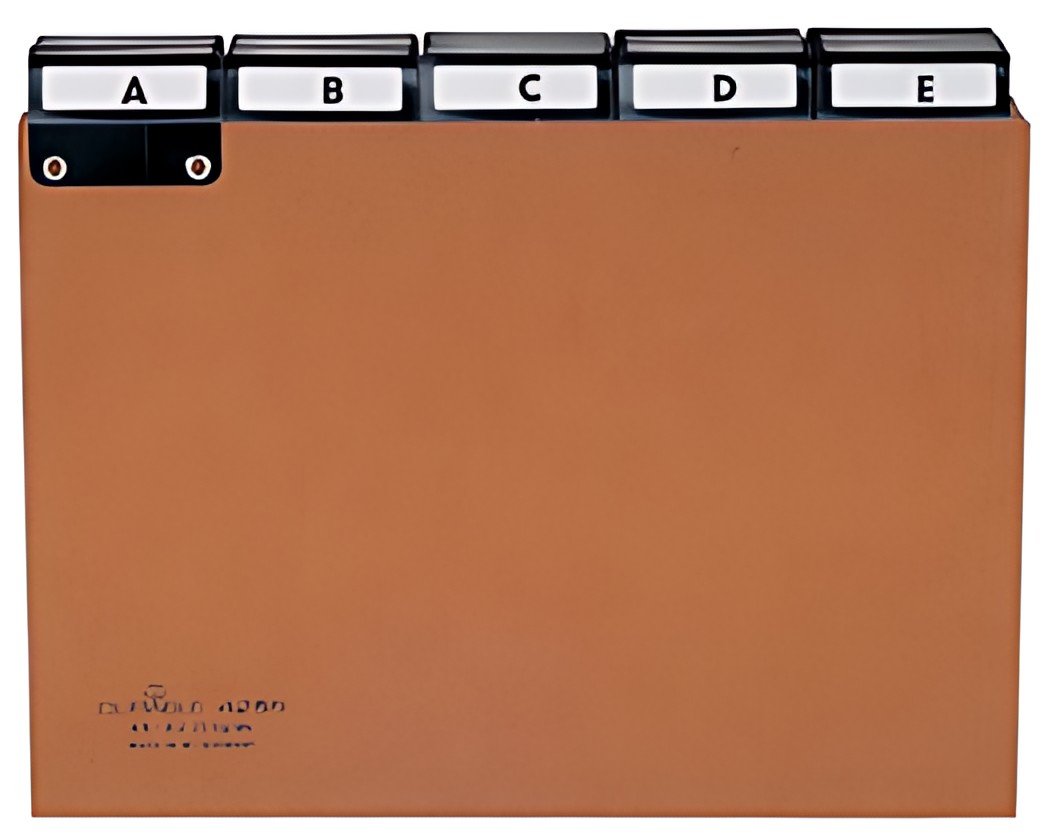 Index DURABLE A - Z, carton pressé, DIN A5 paysage, marron