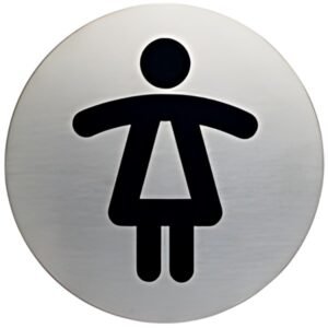 DURABLE Pictogramme "WC-Femmes", diamètre: 83 mm, argent