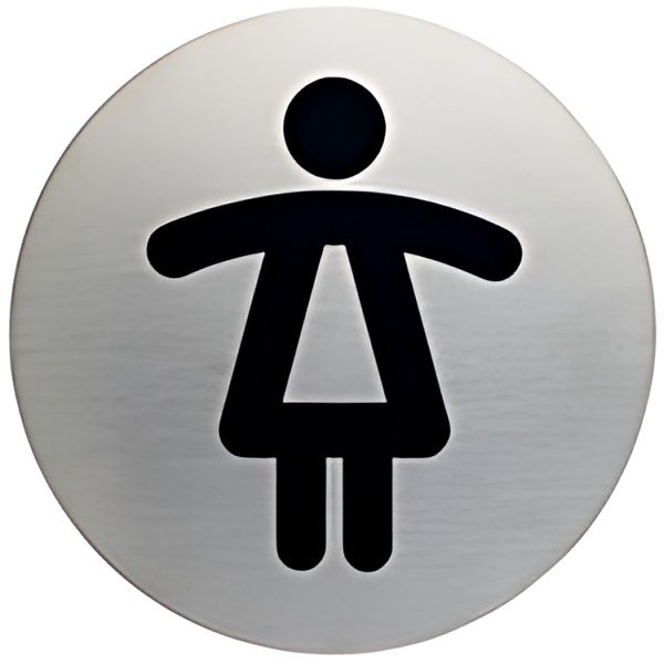 DURABLE Pictogramme "WC-Femmes", diamètre: 83 mm, argent