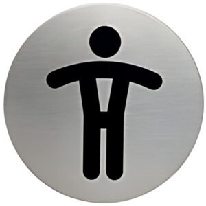 DURABLE Pictogramme "WC-Hommes", diamètre: 83 mm, argent