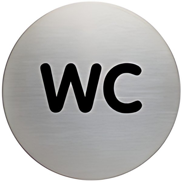 DURABLE Pictogramme "WC", diamètre: 83 mm, argent