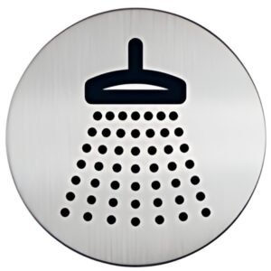 DURABLE Pictogramme "Douche", diamètre: 83 mm, argent