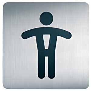 DURABLE Pictogramme PICTO "WC Hommes", carré, en acier