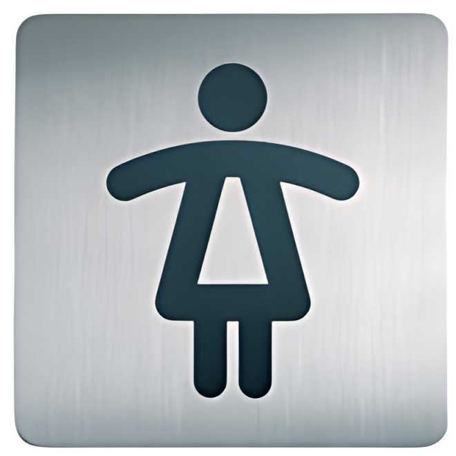 DURABLE Pictogramme PICTO "WC Femmes", carré, en acier