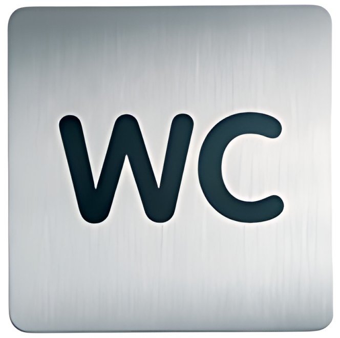 DURABLE Pictogramme PICTO "WC", carré, en acier