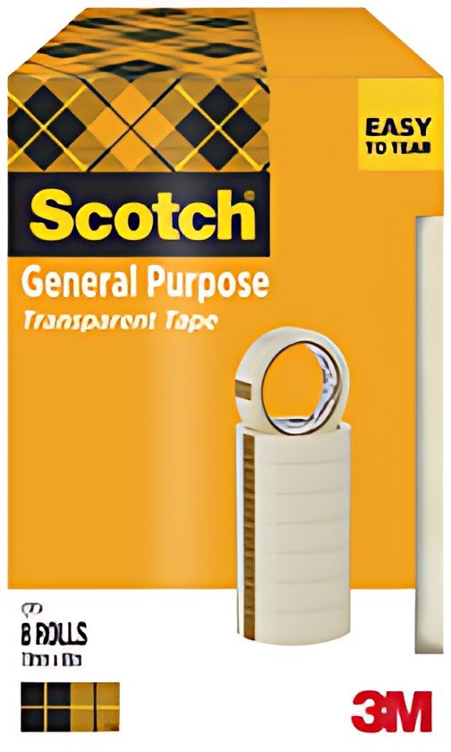 3M Scotch Ruban adhésif 508, 19 mm x 66 m, transparent