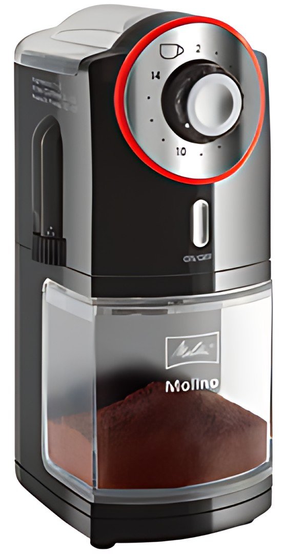Melitta Moulin à café "MOLINO", noir / rouge